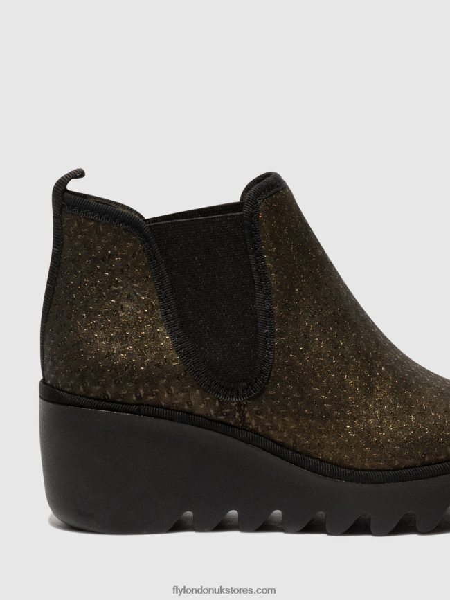 Chelsea Ankle Boots BYNE349 Women Fly London 4V24RT25 OLIVE SPIKES