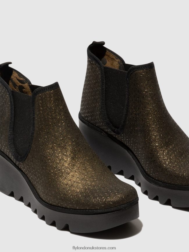 Chelsea Ankle Boots BYNE349 Women Fly London 4V24RT25 OLIVE SPIKES
