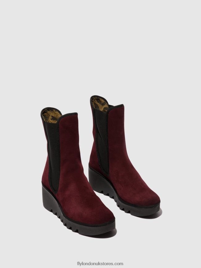 Chelsea Ankle Boots BYRO395 Women Fly London 4V24RT142 WINE