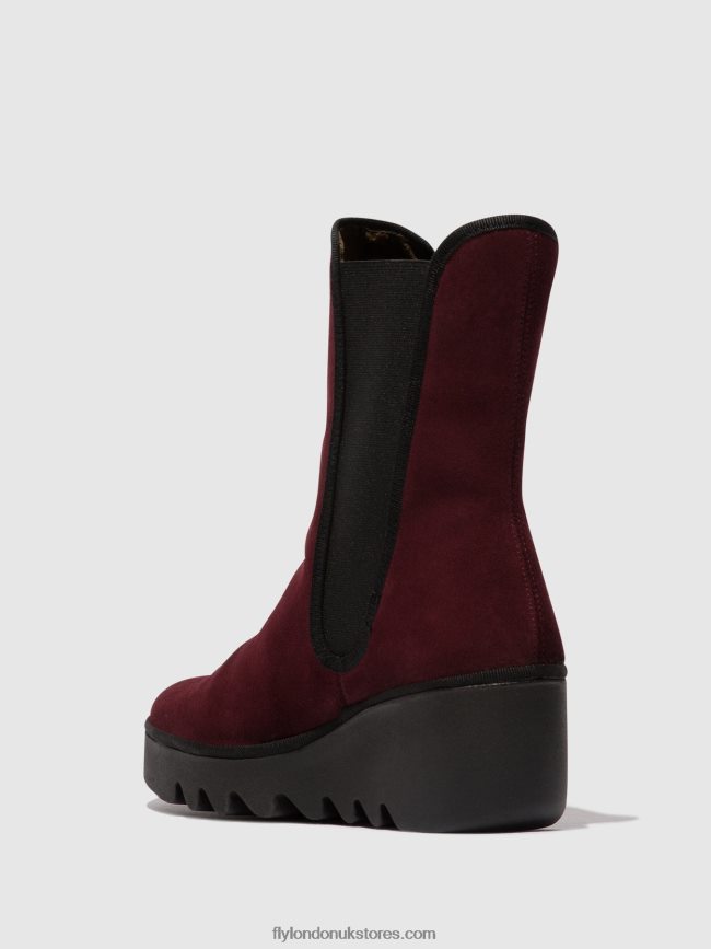 Chelsea Ankle Boots BYRO395 Women Fly London 4V24RT142 WINE