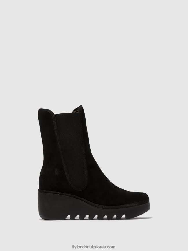 Chelsea Ankle Boots BYRO395 Women Fly London 4V24RT145 BLACK