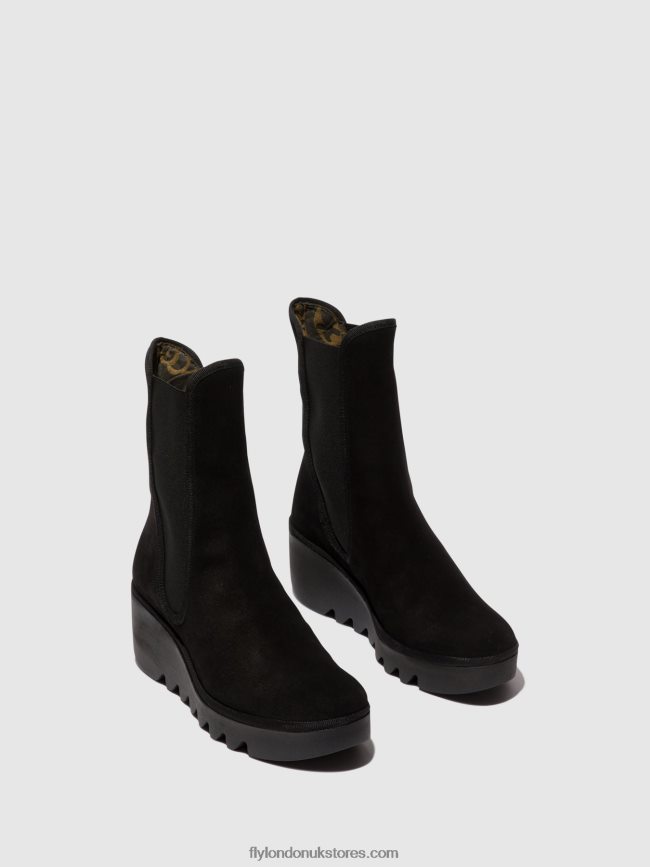 Chelsea Ankle Boots BYRO395 Women Fly London 4V24RT145 BLACK