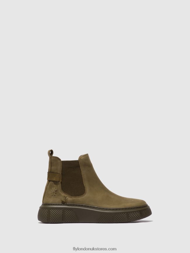 Chelsea Ankle Boots EBBE479 Women Fly London 4V24RT228 SORANO MILITARY