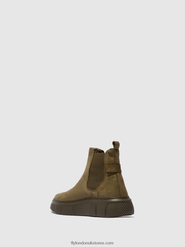 Chelsea Ankle Boots EBBE479 Women Fly London 4V24RT228 SORANO MILITARY