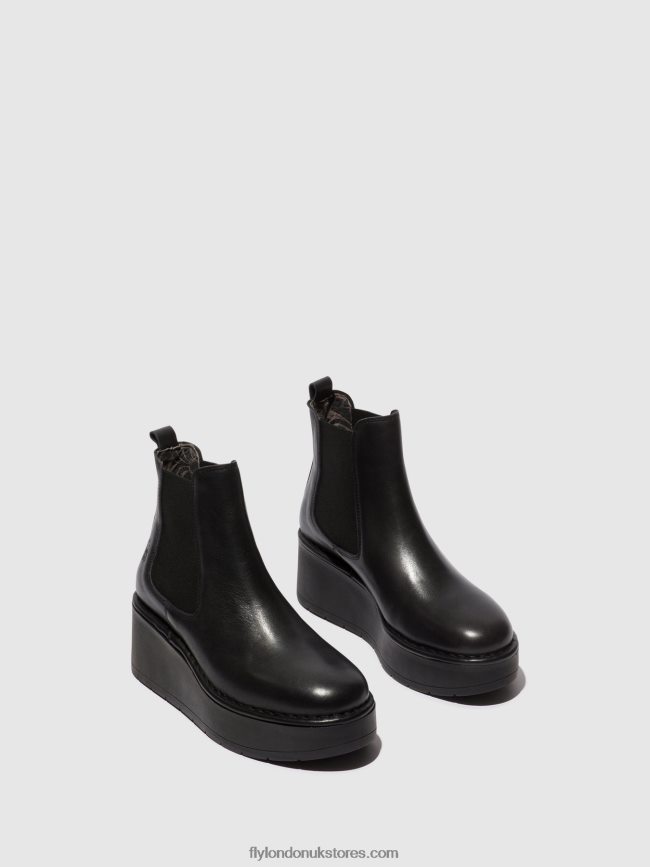 Chelsea Ankle Boots HAMA238 Women Fly London 4V24RT138 BLACK