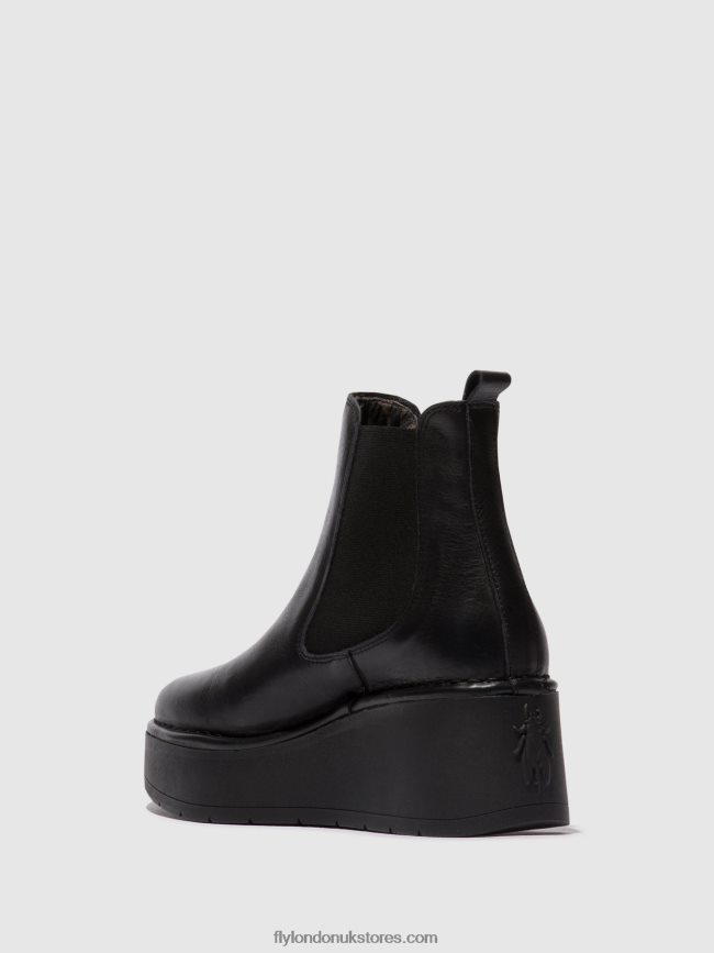 Chelsea Ankle Boots HAMA238 Women Fly London 4V24RT138 BLACK
