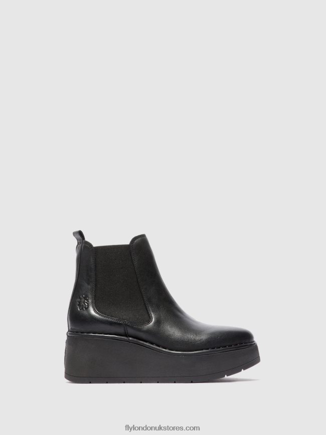 Chelsea Ankle Boots HAMA238 Women Fly London 4V24RT225 VERONA BLACK