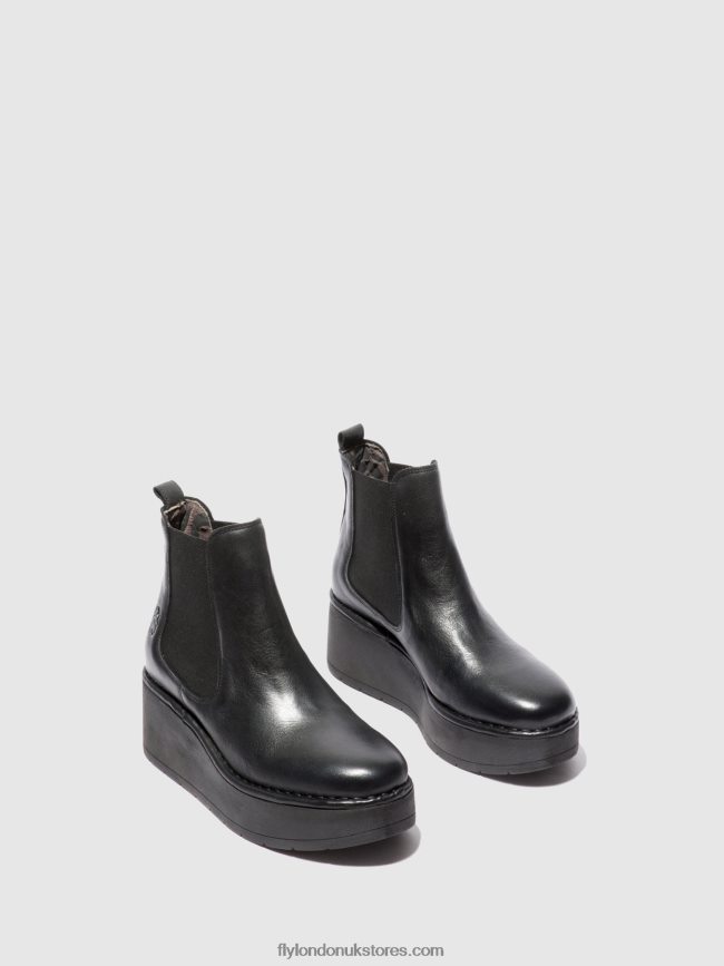 Chelsea Ankle Boots HAMA238 Women Fly London 4V24RT225 VERONA BLACK