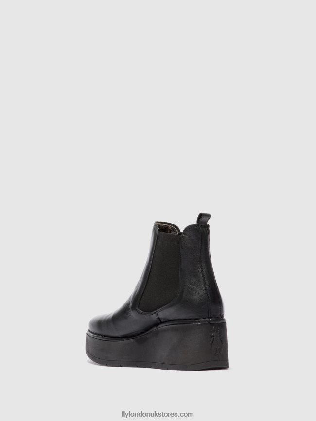 Chelsea Ankle Boots HAMA238 Women Fly London 4V24RT225 VERONA BLACK