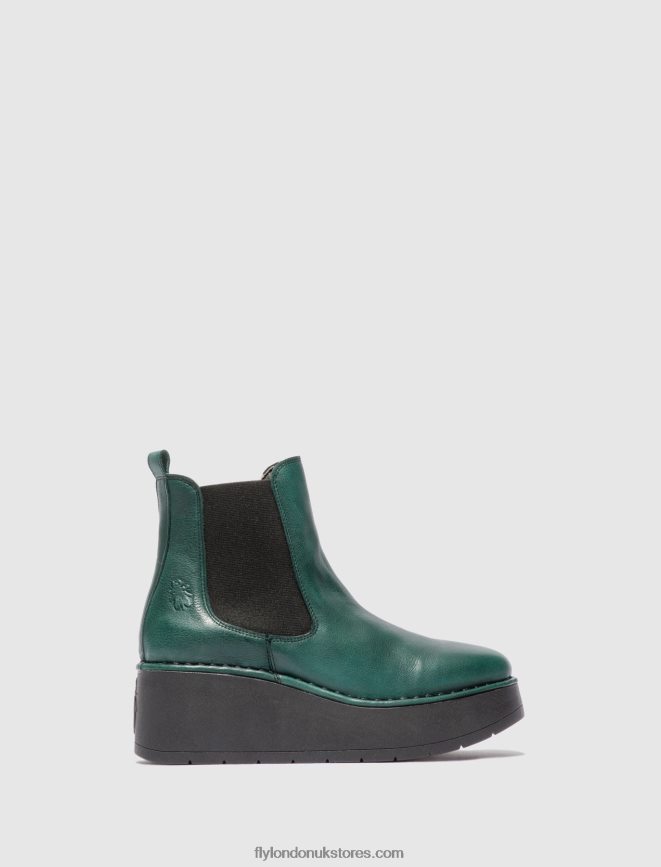 Chelsea Ankle Boots HAMA238 Women Fly London 4V24RT226 VERONA GREEN FOREST
