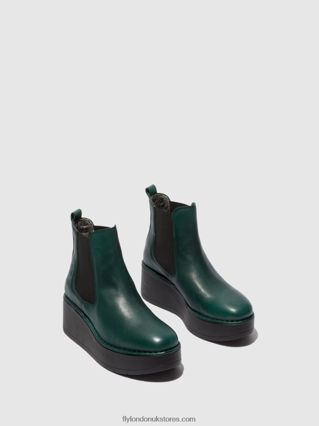 Chelsea Ankle Boots HAMA238 Women Fly London 4V24RT226 VERONA GREEN FOREST