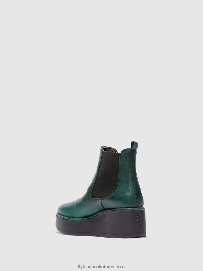 Chelsea Ankle Boots HAMA238 Women Fly London 4V24RT226 VERONA GREEN FOREST