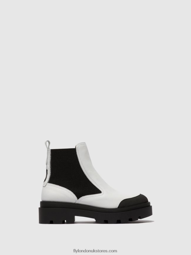 Chelsea Ankle Boots JEBA879 Women Fly London 4V24RT134 WHITE