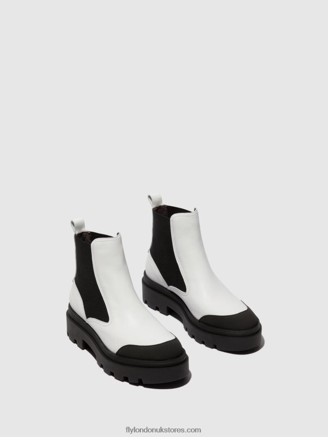 Chelsea Ankle Boots JEBA879 Women Fly London 4V24RT134 WHITE