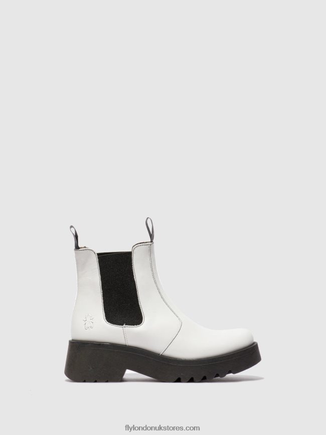Chelsea Ankle Boots MEDI789 Women Fly London 4V24RT222 RUG OFFWHITE