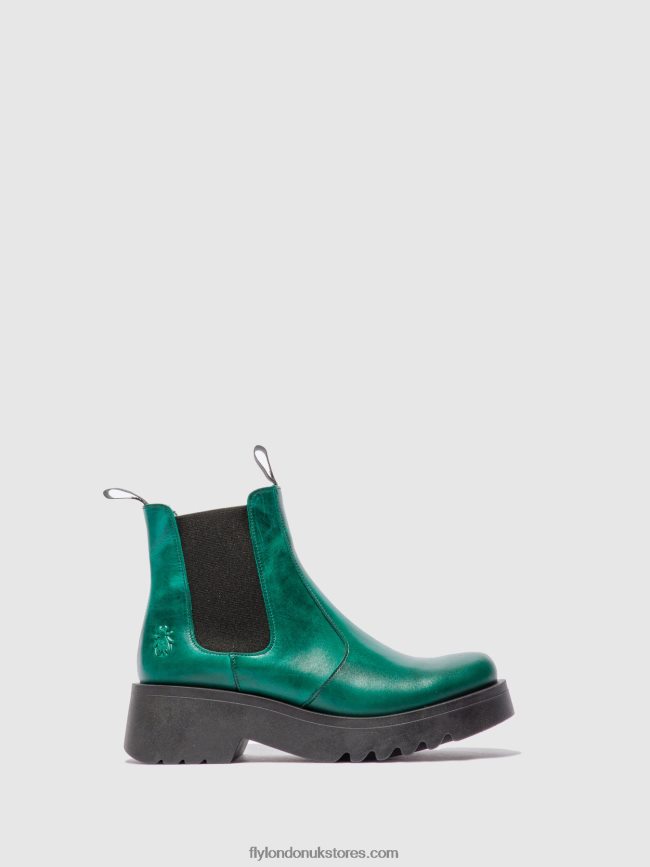 Chelsea Ankle Boots MEDI789 Women Fly London 4V24RT224 RUG SHAMROCK GREEN