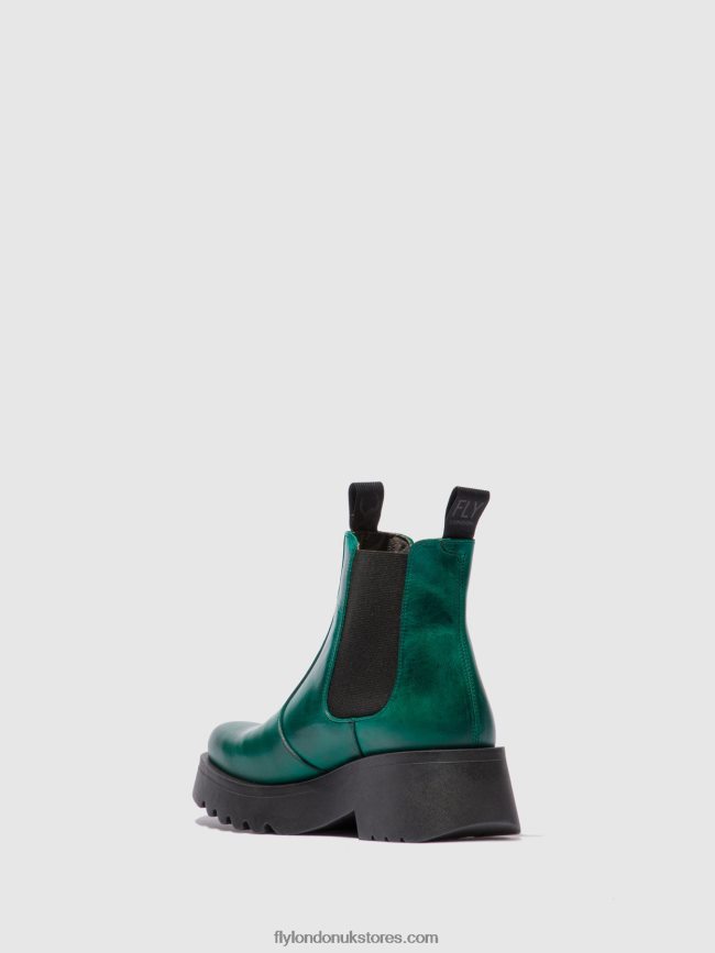 Chelsea Ankle Boots MEDI789 Women Fly London 4V24RT224 RUG SHAMROCK GREEN