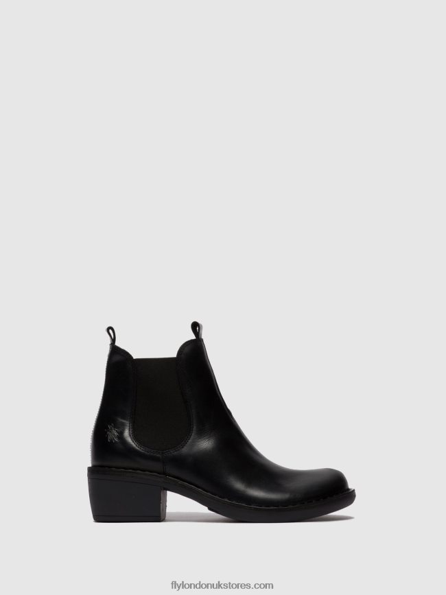 Chelsea Ankle Boots MEME030 Women Fly London 4V24RT255 RUG BLACK