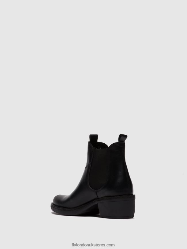 Chelsea Ankle Boots MEME030 Women Fly London 4V24RT255 RUG BLACK