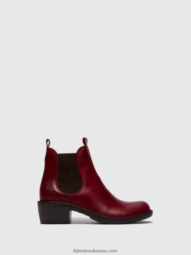 Chelsea Ankle Boots MEME030 Women Fly London 4V24RT256 RUG RED