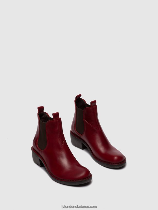 Chelsea Ankle Boots MEME030 Women Fly London 4V24RT256 RUG RED