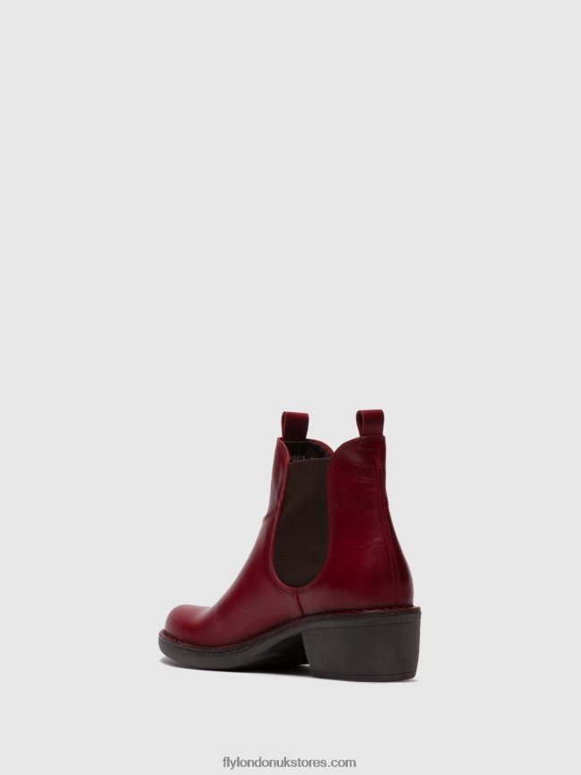 Chelsea Ankle Boots MEME030 Women Fly London 4V24RT256 RUG RED