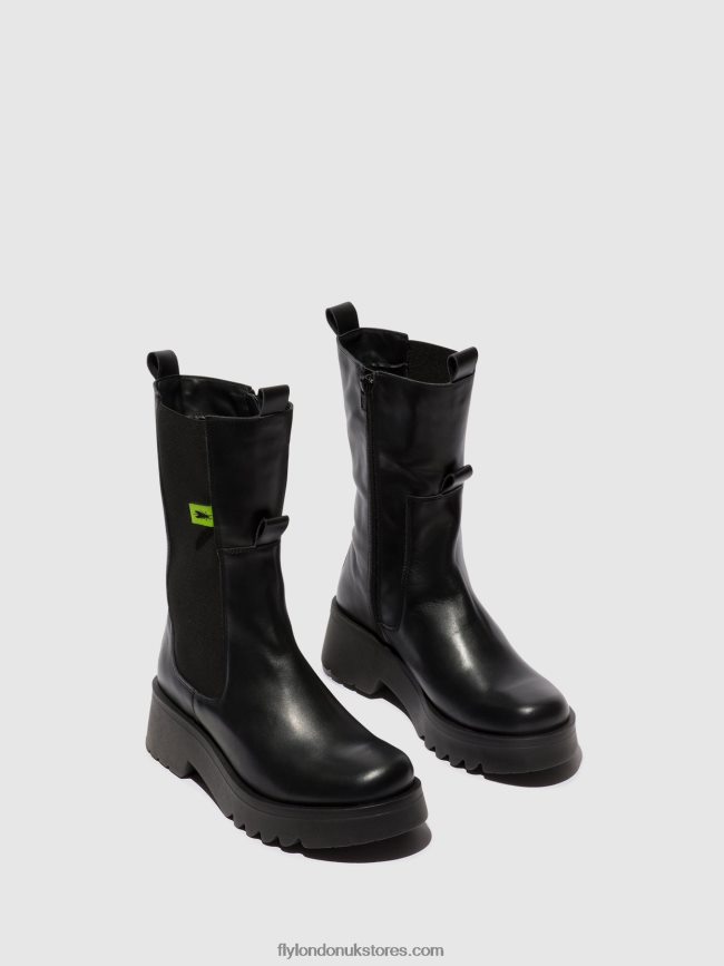 Chelsea Ankle Boots MIDE904 Women Fly London 4V24RT136 BLACK