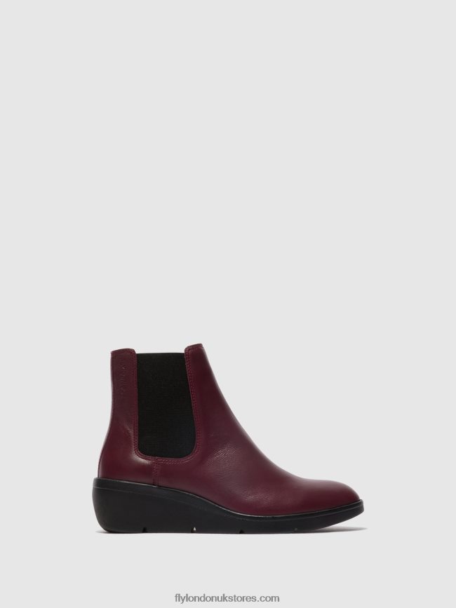 Chelsea Ankle Boots NOLA549 Women Fly London 4V24RT131 BORDEAUX