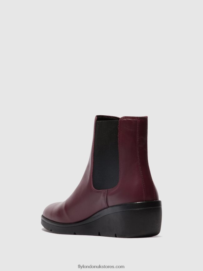 Chelsea Ankle Boots NOLA549 Women Fly London 4V24RT131 BORDEAUX