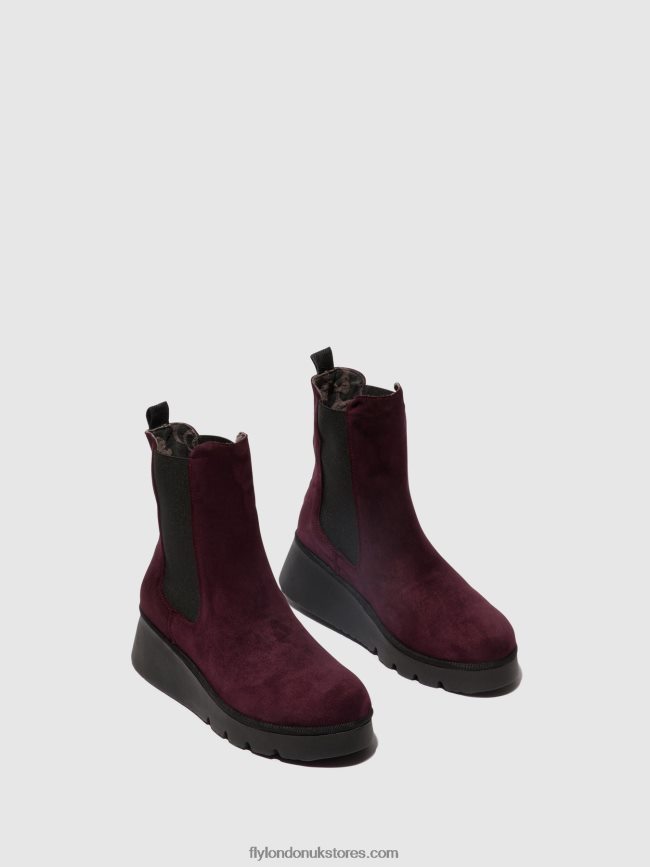 Chelsea Ankle Boots PATY405 Women Fly London 4V24RT128 WINE
