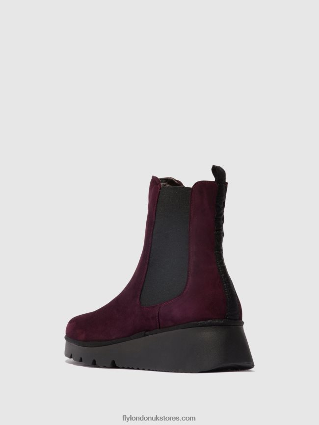 Chelsea Ankle Boots PATY405 Women Fly London 4V24RT128 WINE