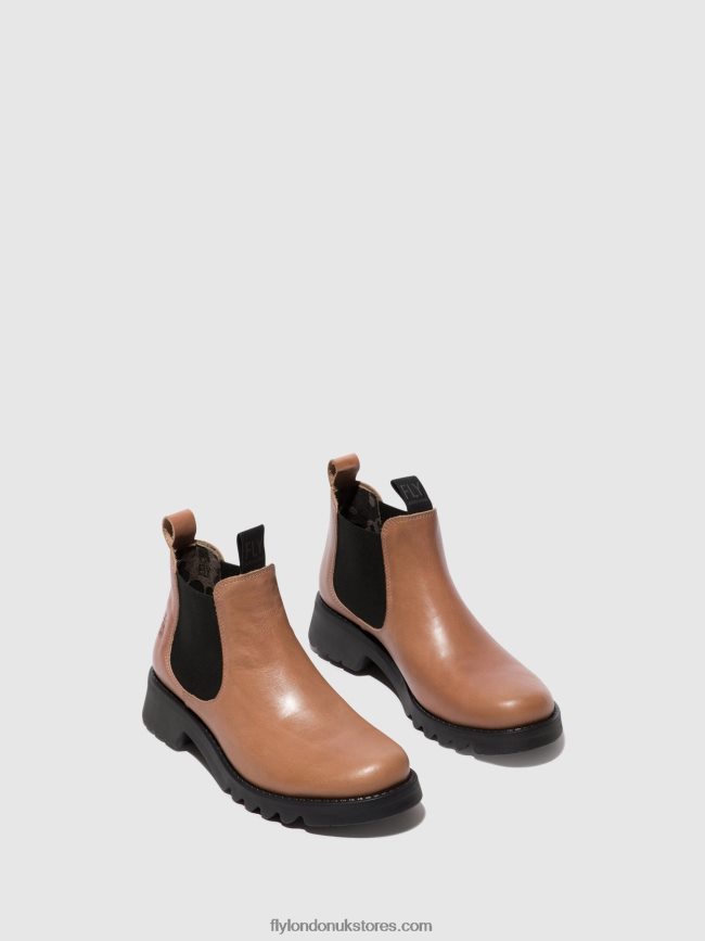 Chelsea Ankle Boots RIKA894 Women Fly London 4V24RT121 ROSE (BLACK SOLE)