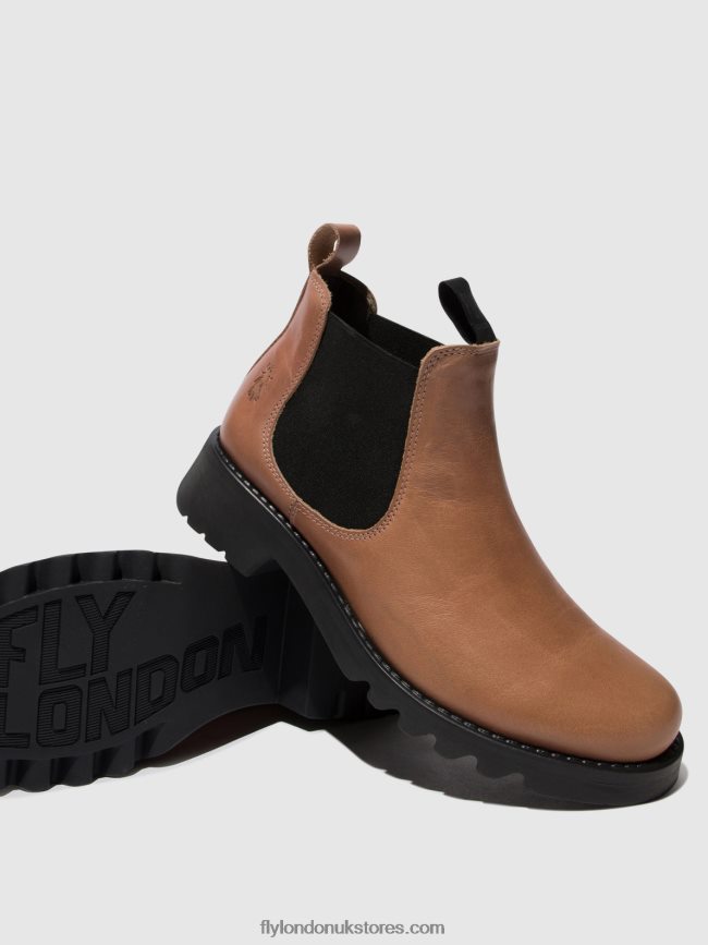 Chelsea Ankle Boots RIKA894 Women Fly London 4V24RT121 ROSE (BLACK SOLE)