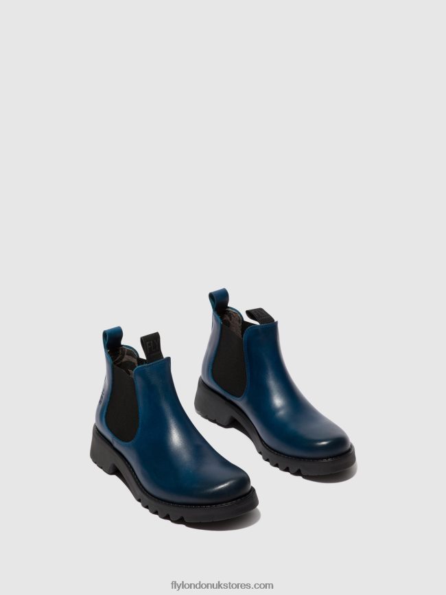 Chelsea Ankle Boots RIKA894 Women Fly London 4V24RT123 ROYAL BLUE (BLACK SOLE)