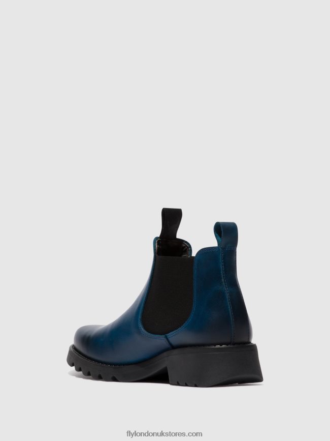 Chelsea Ankle Boots RIKA894 Women Fly London 4V24RT123 ROYAL BLUE (BLACK SOLE)