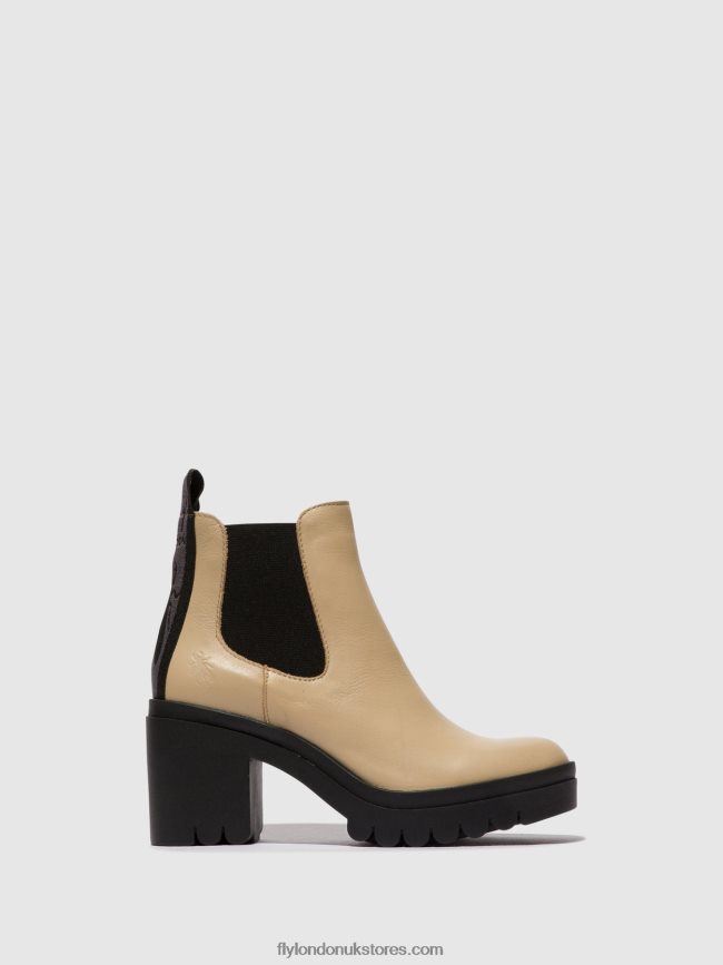 Chelsea Ankle Boots TOPE520 Women Fly London 4V24RT119 BEIGE
