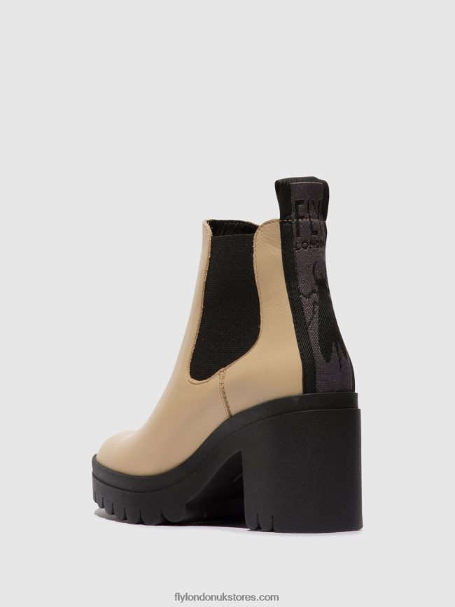 Chelsea Ankle Boots TOPE520 Women Fly London 4V24RT119 BEIGE