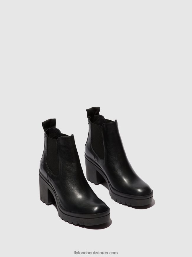 Chelsea Ankle Boots TOPE520 Women Fly London 4V24RT120 BLACK