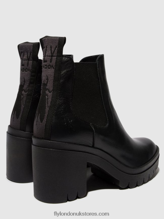 Chelsea Ankle Boots TOPE520 Women Fly London 4V24RT120 BLACK