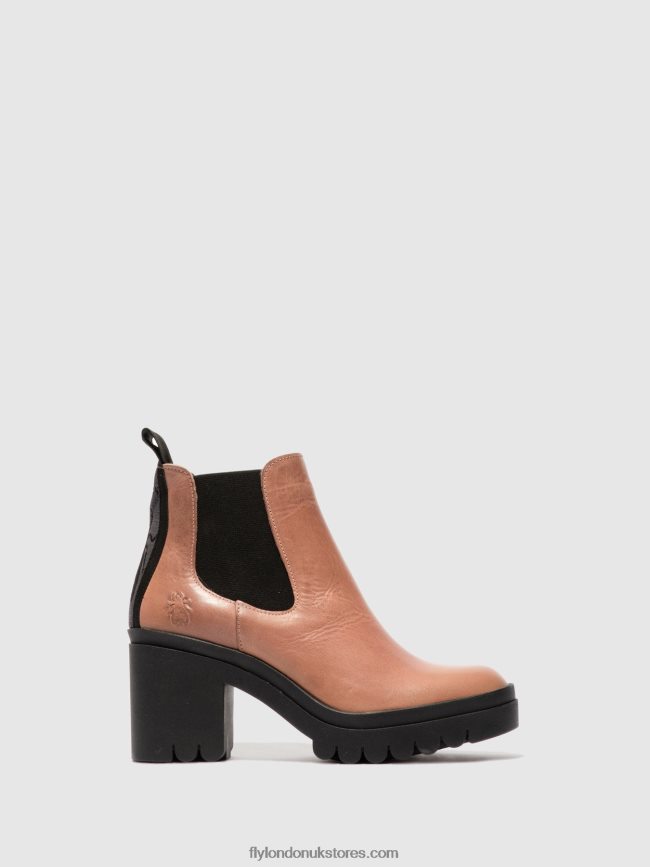 Chelsea Ankle Boots TOPE520 Women Fly London 4V24RT213 RUG ROSE