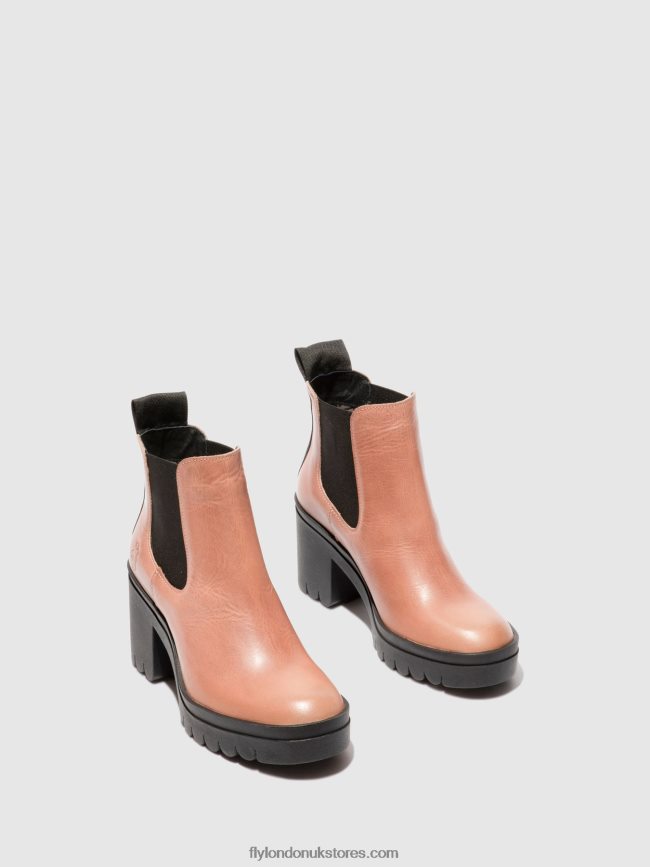 Chelsea Ankle Boots TOPE520 Women Fly London 4V24RT213 RUG ROSE