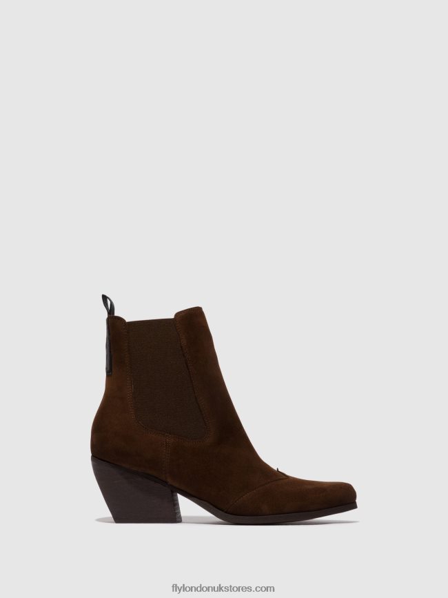 Chelsea Ankle Boots TORM911 Women Fly London 4V24RT114 CHOCOLATE