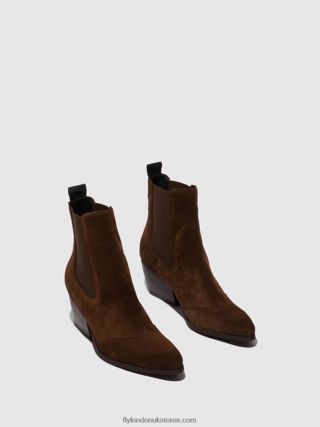 Chelsea Ankle Boots TORM911 Women Fly London 4V24RT114 CHOCOLATE