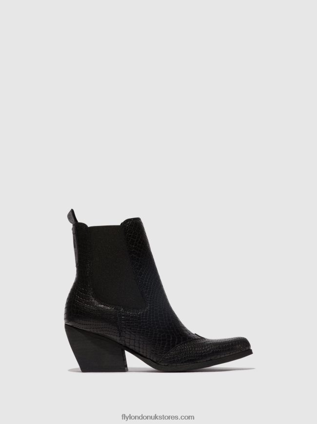 Chelsea Ankle Boots TORM911 Women Fly London 4V24RT122 BLACK
