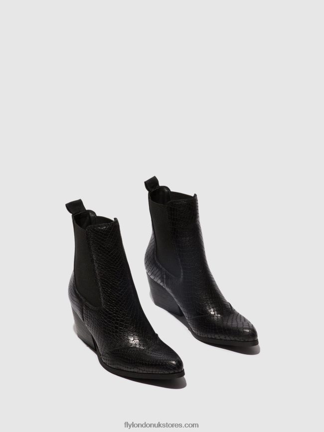 Chelsea Ankle Boots TORM911 Women Fly London 4V24RT122 BLACK