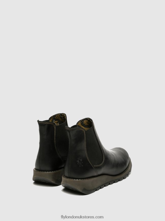 Chelsea Ankle Boots Women Fly London 4V24RT13 SALV BLACK