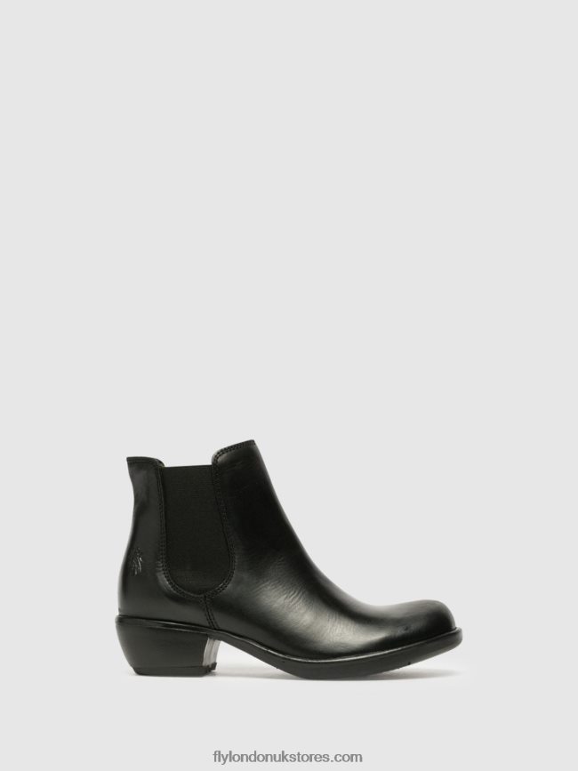 Chelsea Ankle Boots Women Fly London 4V24RT267 MAKE BLACK