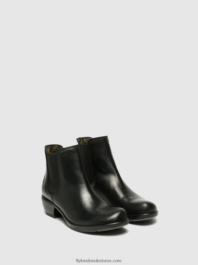 Chelsea Ankle Boots Women Fly London 4V24RT267 MAKE BLACK