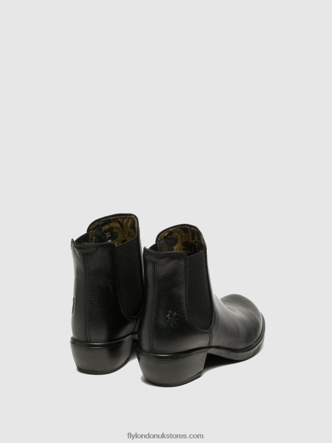 Chelsea Ankle Boots Women Fly London 4V24RT267 MAKE BLACK
