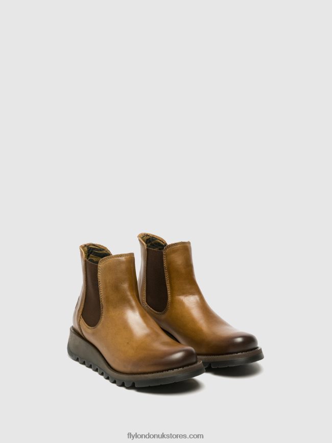 Chelsea Ankle Boots Women Fly London 4V24RT273 SALV CAMEL